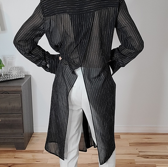 DKNY sheer blouse tunic style - Picture 7 of 15